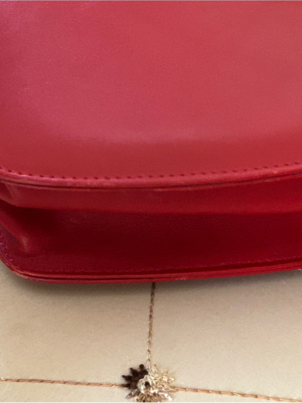 MCM Red Heart Studded Crossbody with Gold Chain Cromer Design - Picture 14 of 16
